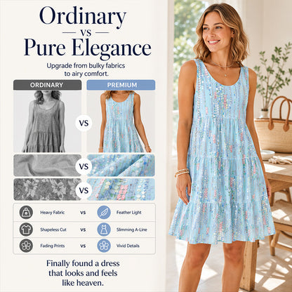 🌷 Robe midi à volants et imprimé délicat, qui respire la douceur et l'élégance 🤍 Robe fluide sans bretelles à volants, idéale pour créer un look polyvalent au quotidien