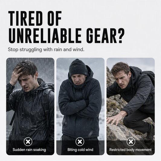 Veste hardshell imperméable et coupe-vent unisexe, capuchon intégré, plusieurs poches zippées, tissu extérieur résistant pour usage quotidien 🔥 - 40 % 🍃 coupe fonctionnelle pour tous les styles