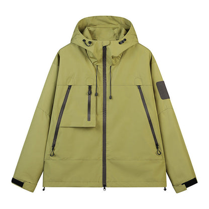 Veste hardshell imperméable et coupe-vent unisexe, capuchon intégré, plusieurs poches zippées, tissu extérieur résistant pour usage quotidien 🔥 - 40 % 🍃 coupe fonctionnelle pour tous les styles