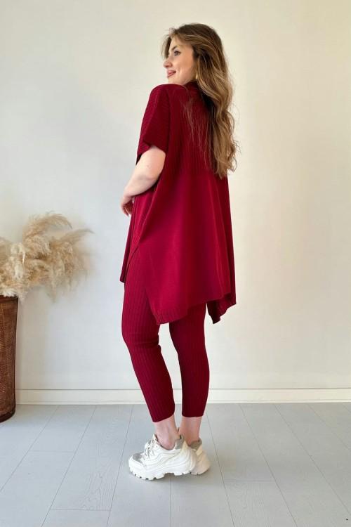 ✨Nouveau best-seller✨Ensemble deux pièces en maille extensible pour femme (haut + pantalon)🌿👚