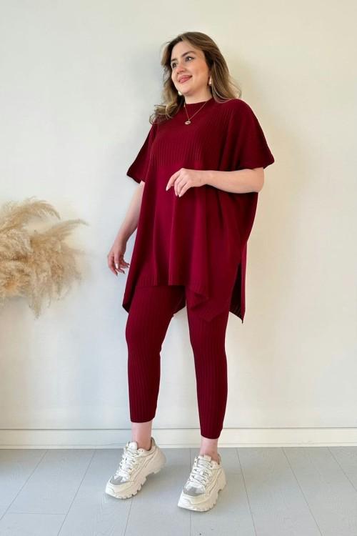 ✨Nouveau best-seller✨Ensemble deux pièces en maille extensible pour femme (haut + pantalon)🌿👚
