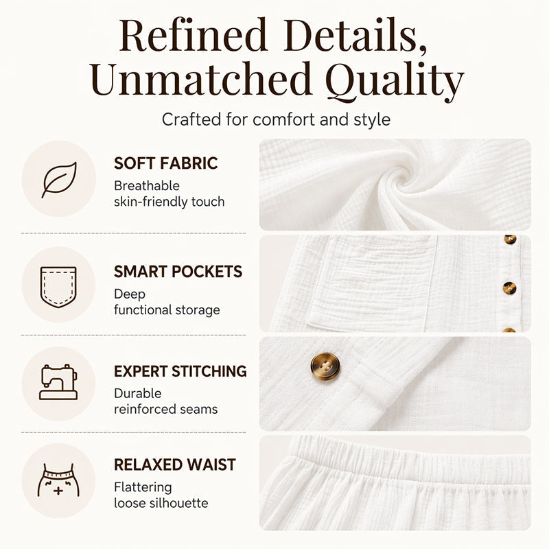 🔥‑56%🤍 Robe ample style chemise, tissu léger, look simple et élégant au quotidien
