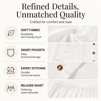 🔥‑56%🤍 Robe ample style chemise, tissu léger, look simple et élégant au quotidien