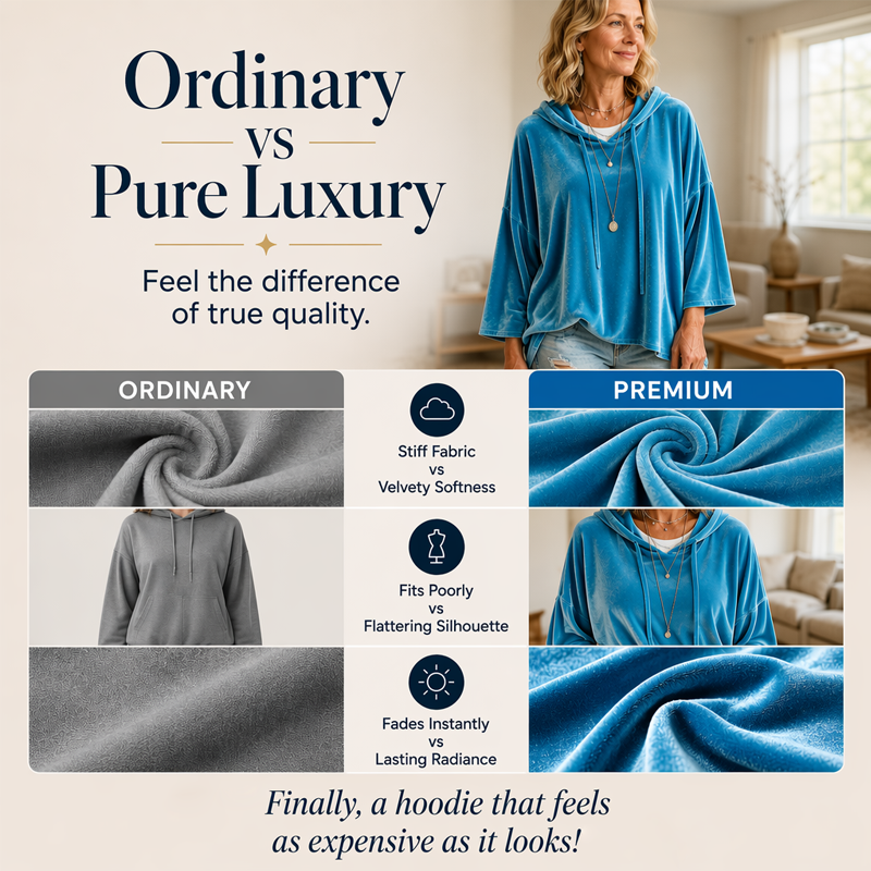 Chandail pull ample en velours à cordon de serrage pour femmes