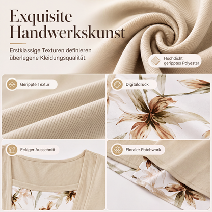 🌺Ensemble d'été deux pièces en faux tissu à imprimé floral pour femme