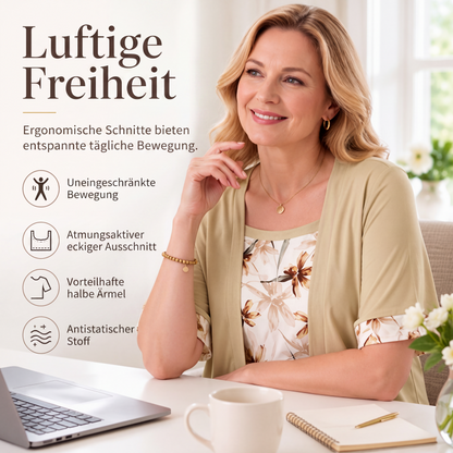 🌺Ensemble d'été deux pièces en faux tissu à imprimé floral pour femme