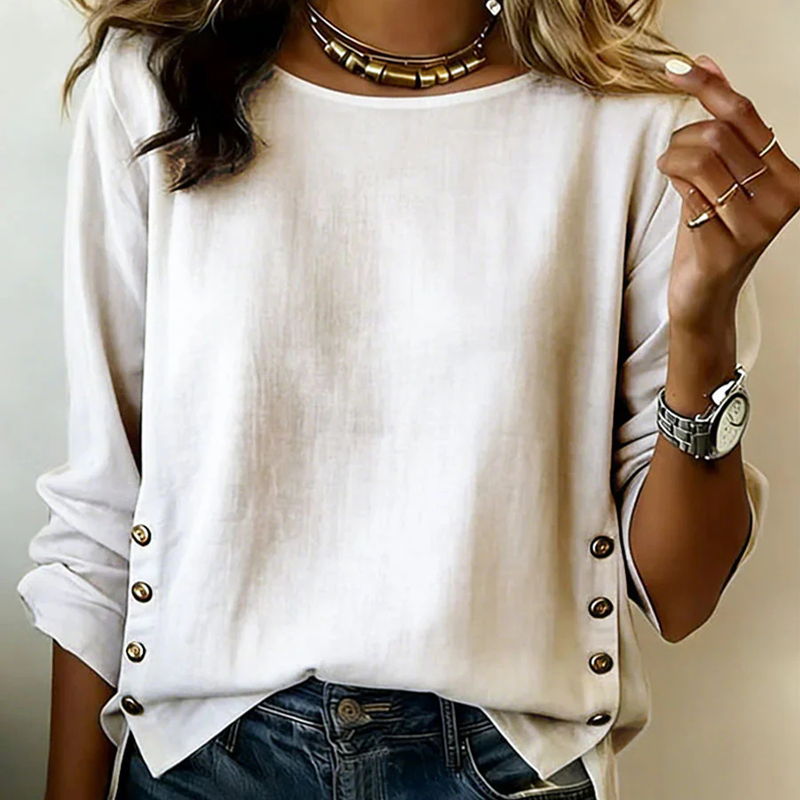 🔥‑55%🌿 Blouse en tissu respirant, coupe décontractée, design minimaliste confortable au quotidien