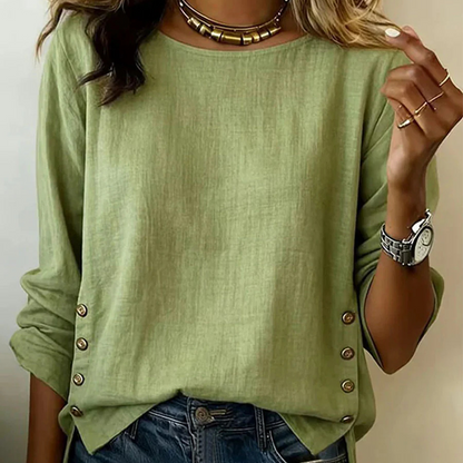 🔥‑55%🌿 Blouse en tissu respirant, coupe décontractée, design minimaliste confortable au quotidien