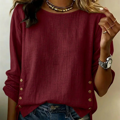 🔥‑55%🌿 Blouse en tissu respirant, coupe décontractée, design minimaliste confortable au quotidien