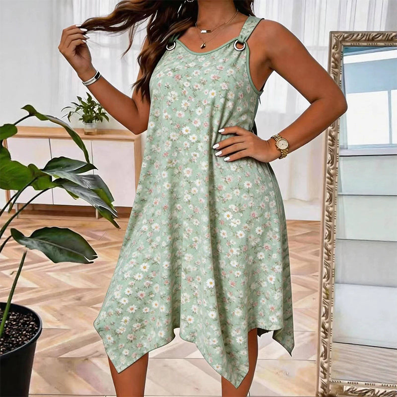 ✨🛍️Fresh Drop - Robe maxi sans manches à imprimé marguerites – Confort respirant et ambiance vacances décontractée 🍃