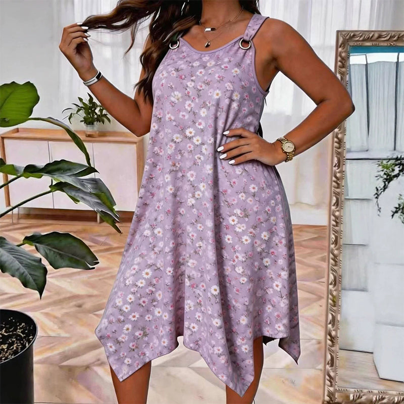 ✨🛍️Fresh Drop - Robe maxi sans manches à imprimé marguerites – Confort respirant et ambiance vacances décontractée 🍃