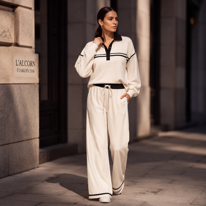 📢‑51% DE RÉDUCTION 🔥 Tenue Survêtement Décontracté Haut Manches Longues et Pantalon Ample Avec Poches pour Toutes Silhouettes