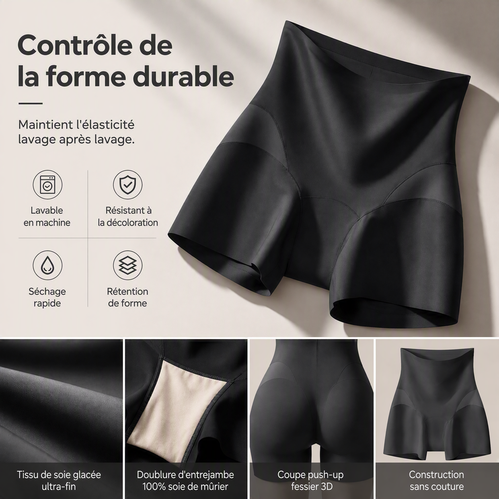 🥇Short gainant sans couture pour femme🍑Galbe naturellement vos courbes – -50 % de réduction