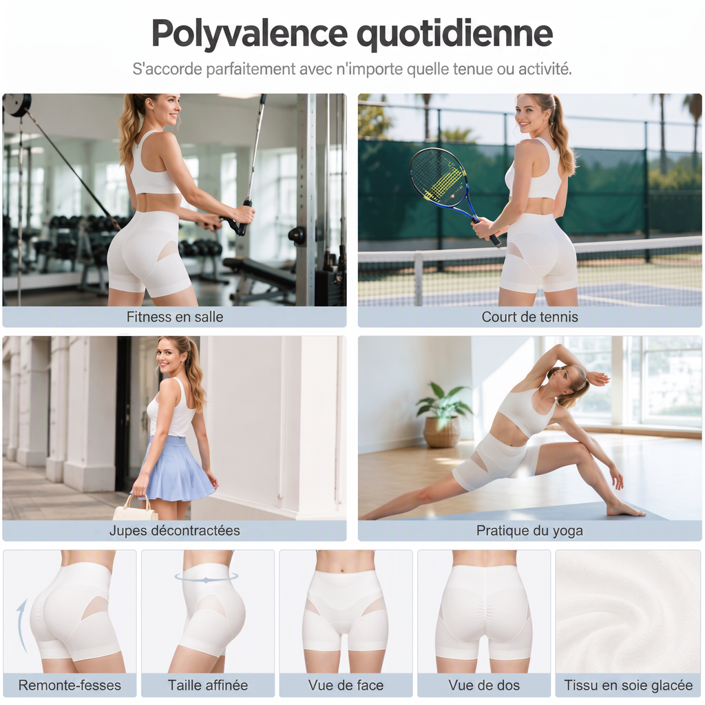 🥇Short gainant sans couture pour femme🍑Galbe naturellement vos courbes – -50 % de réduction