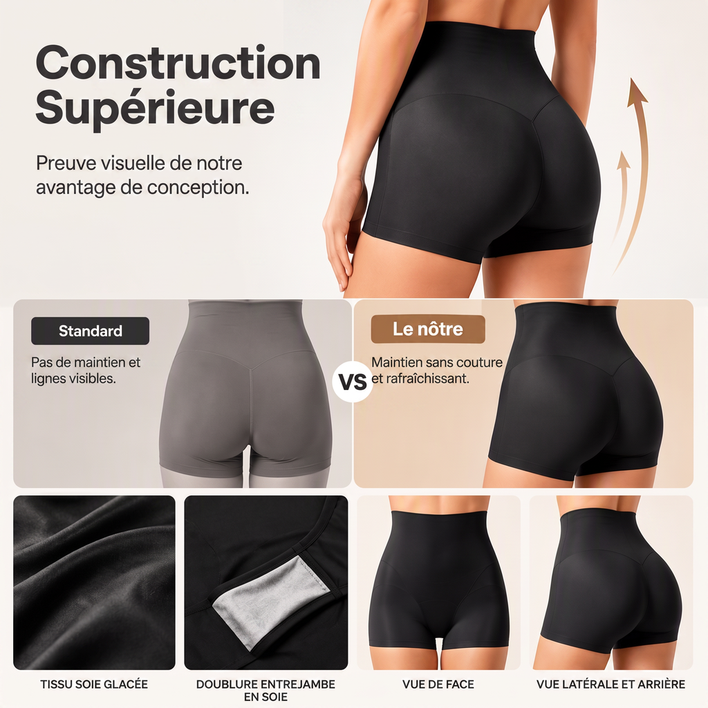 🥇Short gainant sans couture pour femme🍑Galbe naturellement vos courbes – -50 % de réduction
