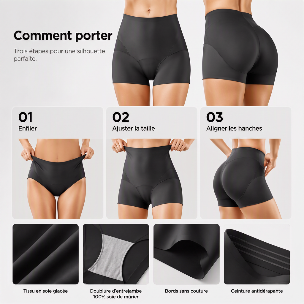 🥇Short gainant sans couture pour femme🍑Galbe naturellement vos courbes – -50 % de réduction