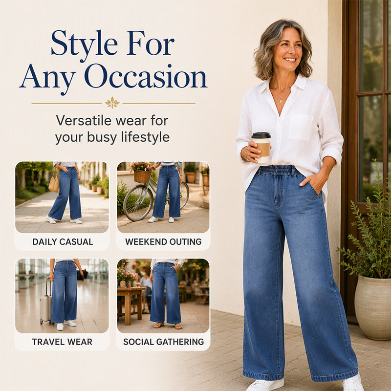 Women's Casual Straight-Leg Cropped Jeans