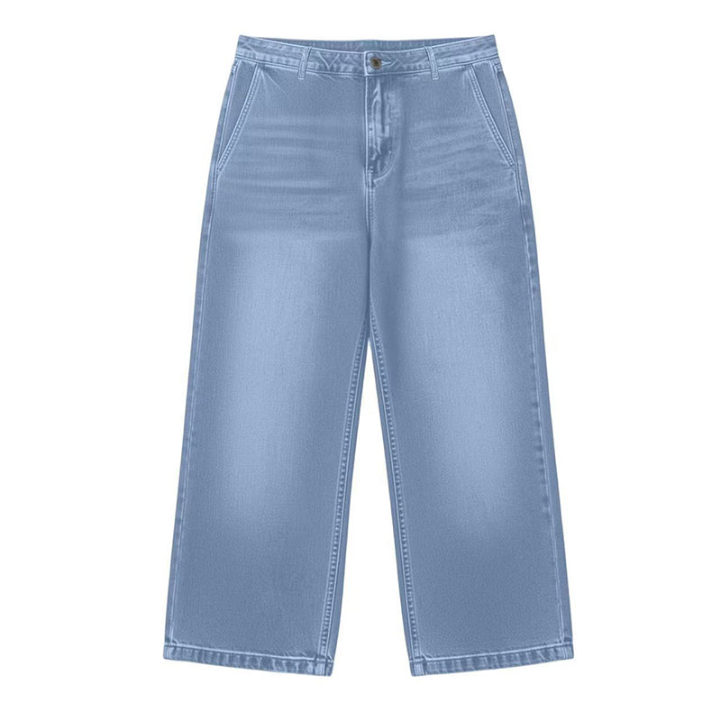 Women's Casual Straight-Leg Cropped Jeans