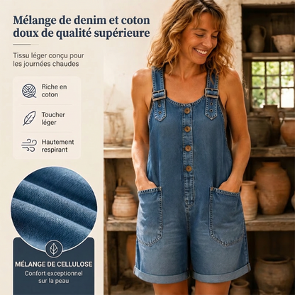Combinaison en jean décontractée pour femme
