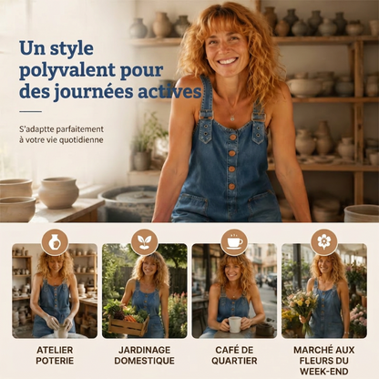 Combinaison en jean décontractée pour femme