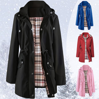 🔥Hot Sale 58% de réduction🔥Vestes décontractées de couleur unie, manteaux coupe-vent imperméables, coupe-vent à capuche