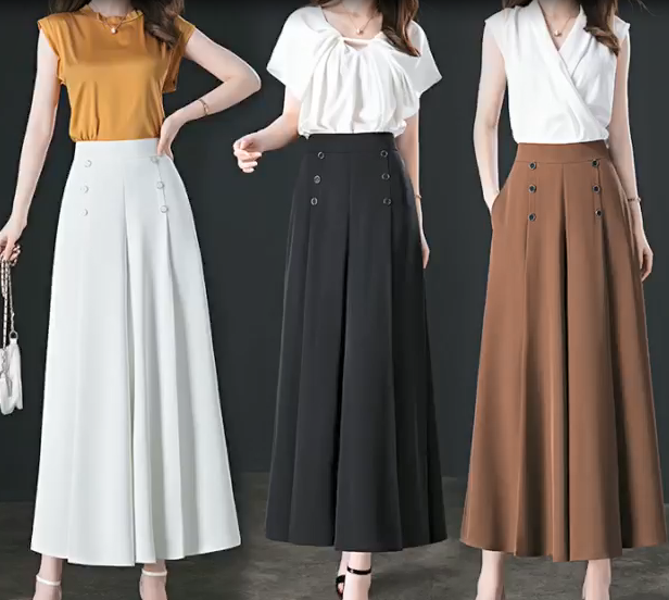🔥Vente d'été de fin de saison🔥 Pantalon large plissé élégant-10