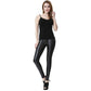 Leggings en cuir PU en forme de S