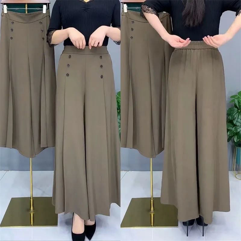 🔥Vente d'été de fin de saison🔥 Pantalon large plissé élégant-9